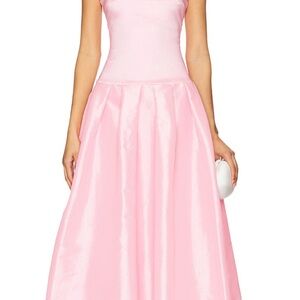 Elegant Pink Midi Dress